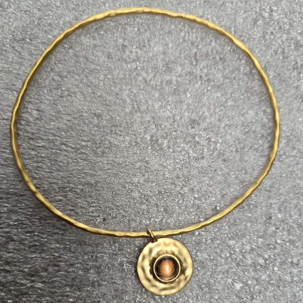 Gold-plated Bracelet With Pink Tourmaline Charm
